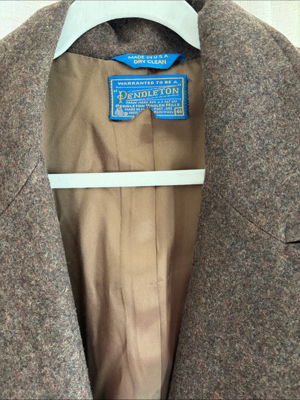 Pendleton Brown Wool Coat Size 44